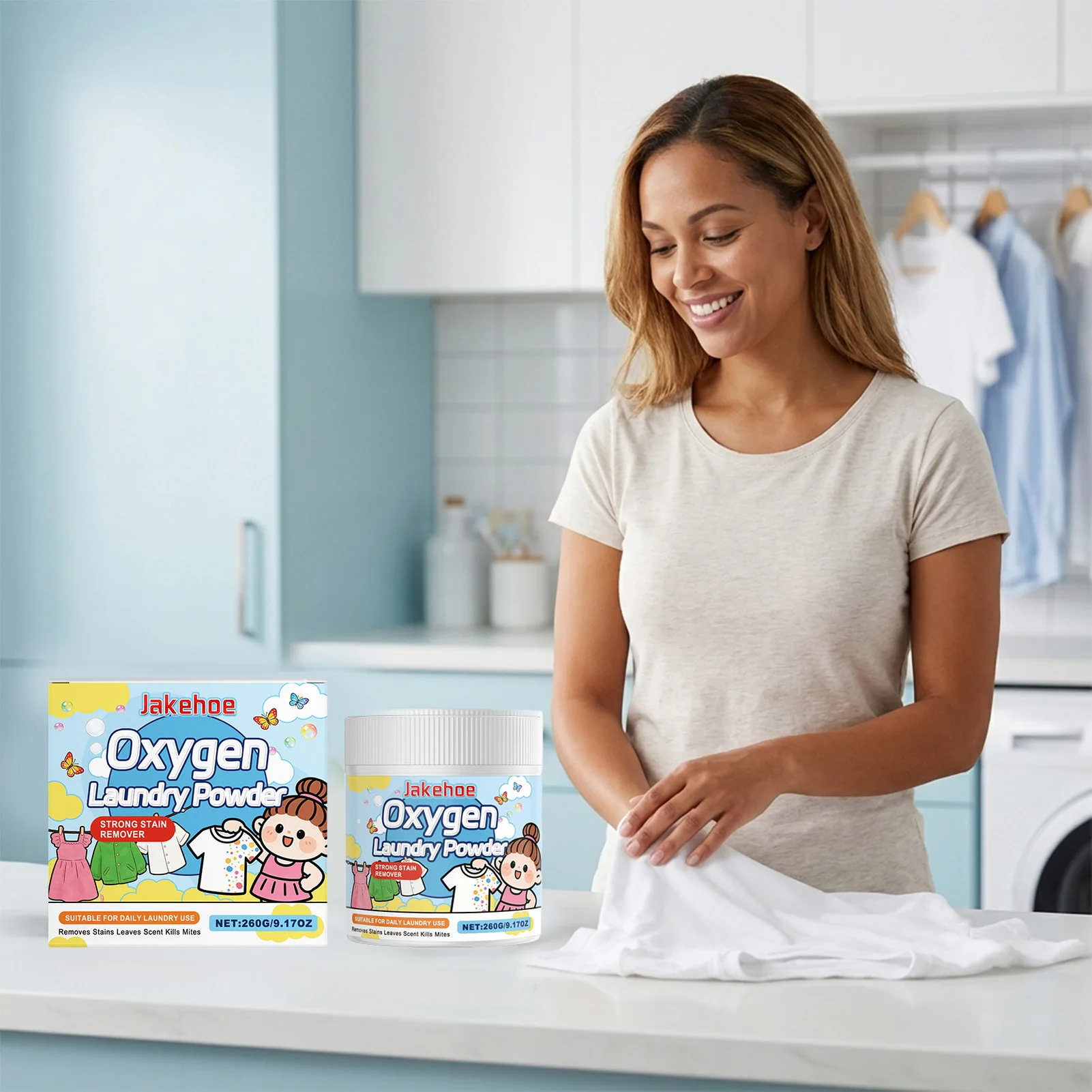 

260g Laundry Soaking Powder Mild Formula Stain Removal Powder Suitable for Home Cleaning