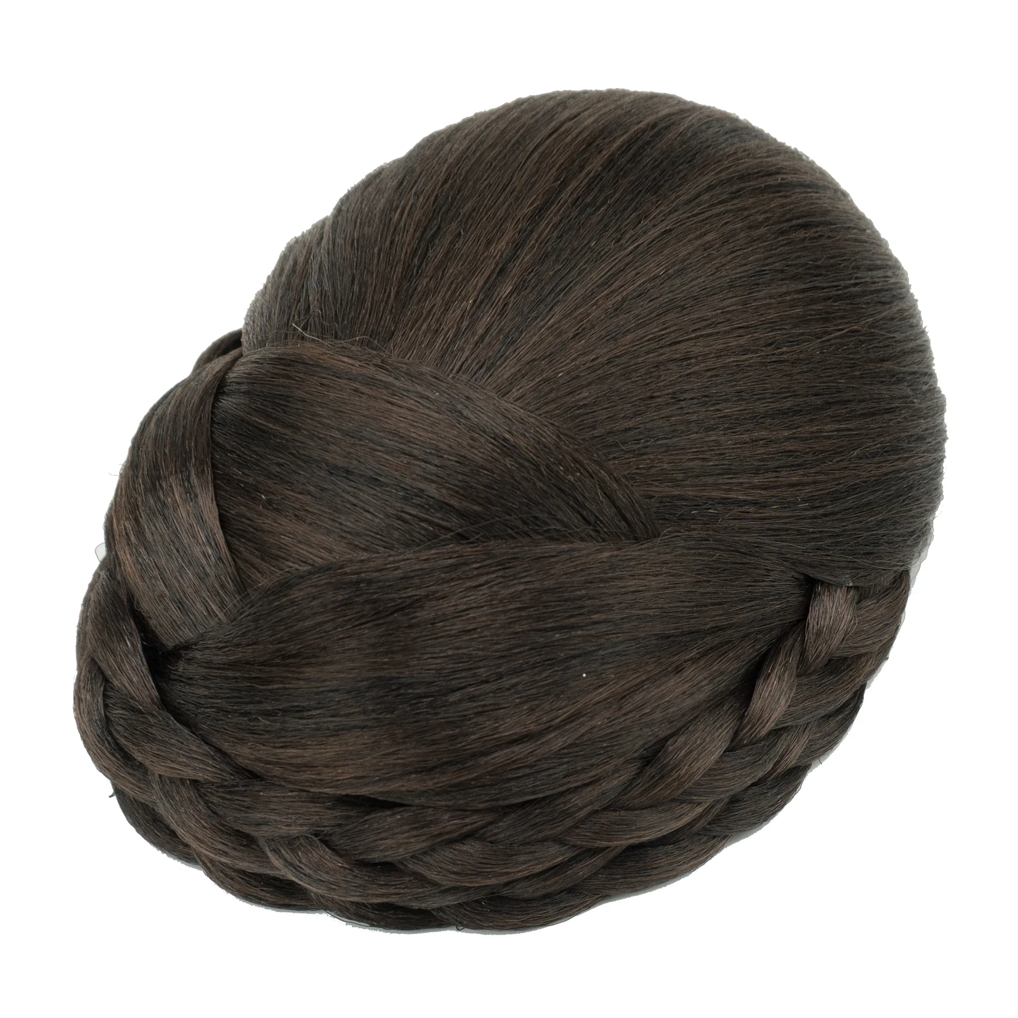 قطع شعر صناعية مضفرة على شكل كعكة شعر على شكل كعكة شعر، كعكة شعر Scrunchies للنساء