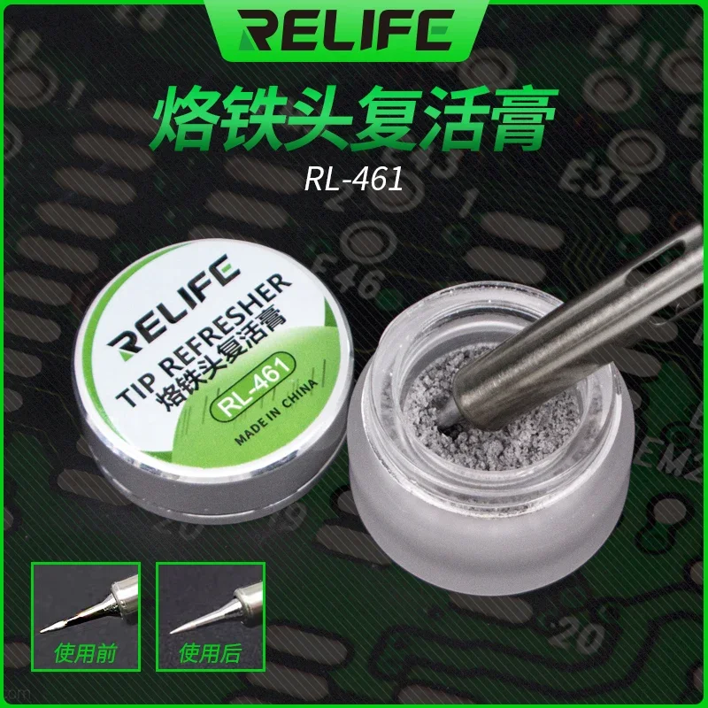 Soldering Iron Tip Cleaner Refresher Remove The Oxide Layer of The Solder Tips Restore And Update Repair Tools RELIFE RL-461