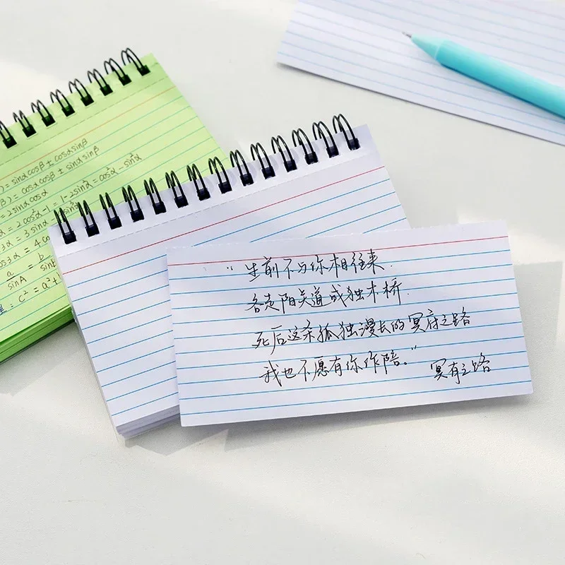 

50 Sheets Multi Line Color Paper Coil Notebook Simple Tear-off Book Portable Notes Memo for Learning Office School Diary