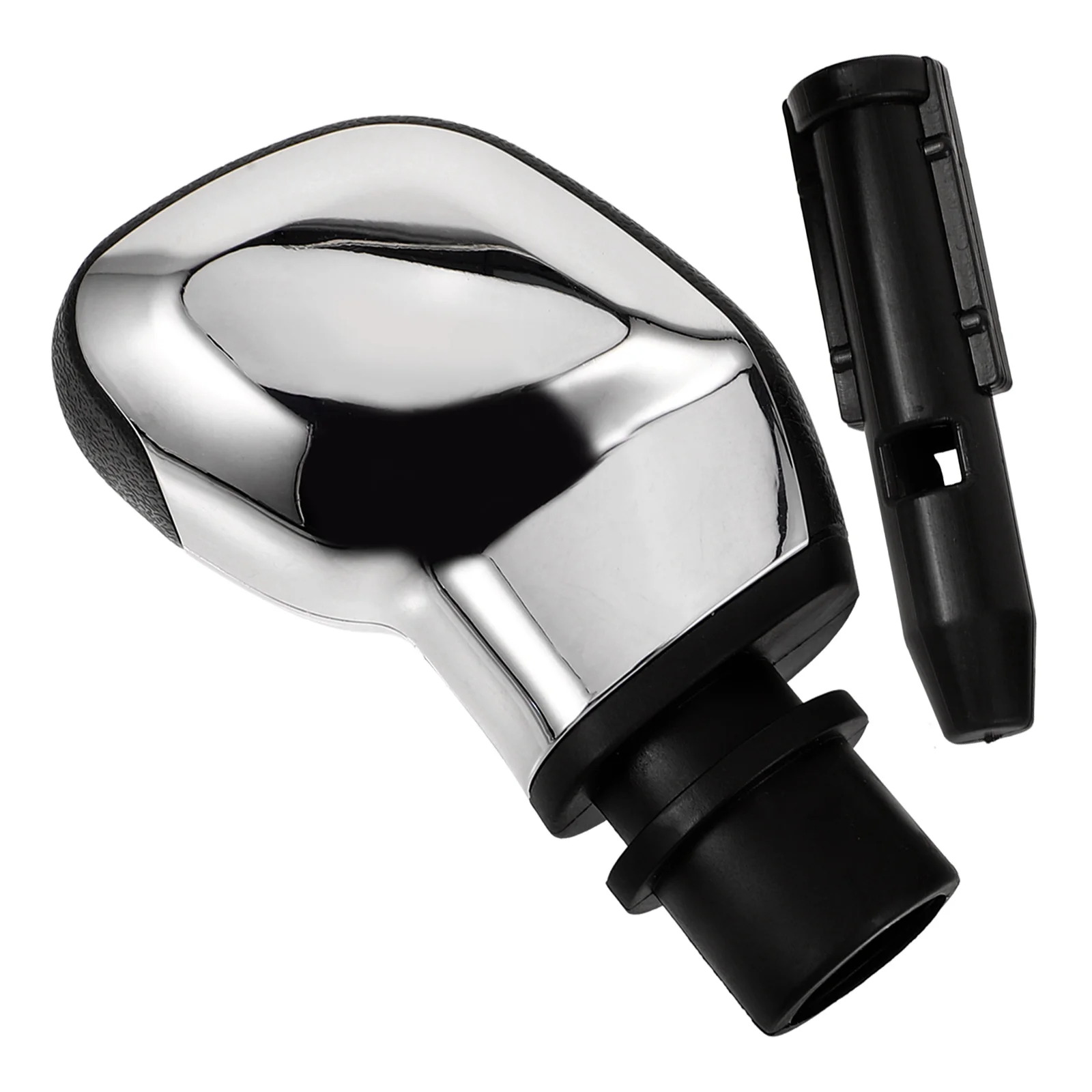

Gear Shift Knob Bright Silver Cover Black Adapter for 301 308 C- Car Shift Accessories Plastic