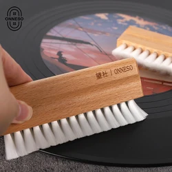 Vinyl Record Dust cleaning brush Natural Beech handle Soft bristle Anti-static Cleaner Dust Remover Accessory Record cleaning to