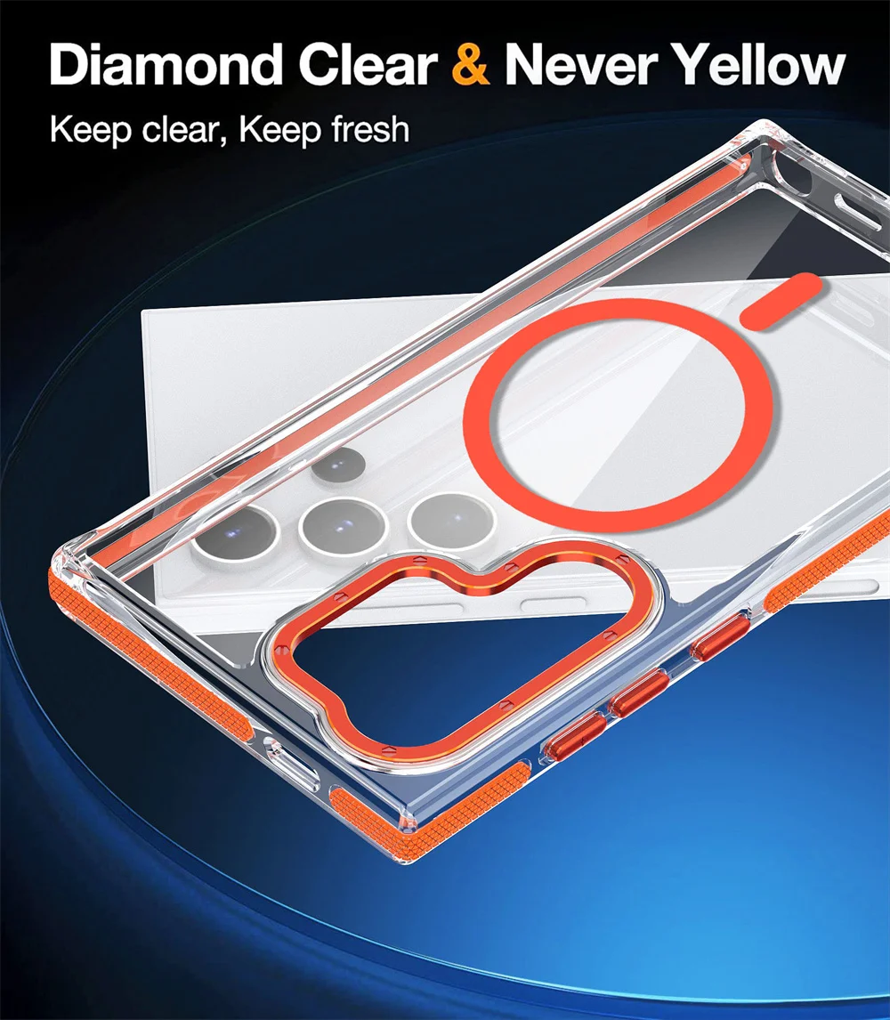 Прозрачный защитный чехол для телефона Magsafe S23 S23 Plus S23 Uitra S24 S24 Plus S24 Uitra