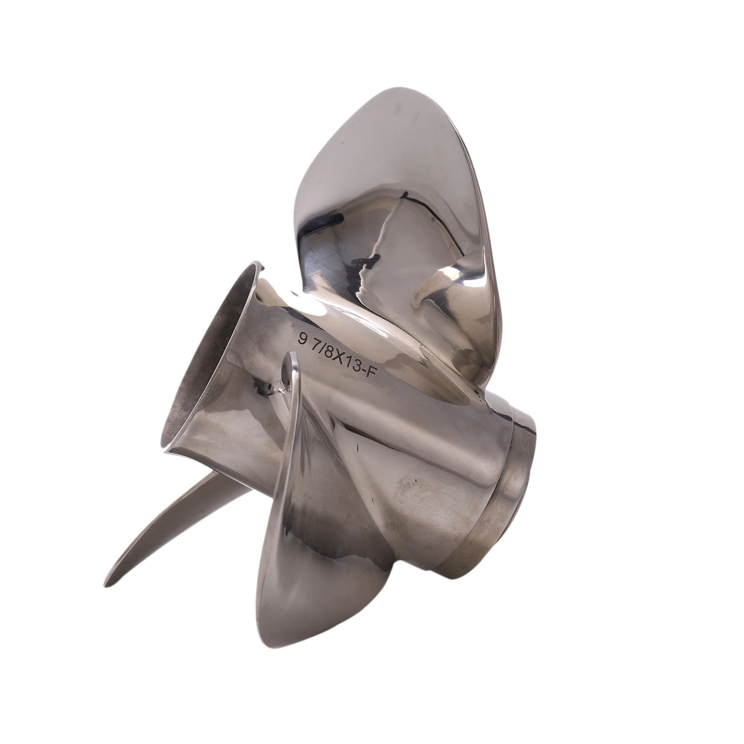 A01K-Boat Motor Stainless Steel Propeller 9 7/8X13-F For 20HP 25HP 30HP Outboard Engine 9 7/8 X 13 -F 664-45949-02-00