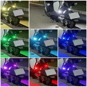 RGB LED Strobe Lights para carro e motocicleta, 8 cores, posição do flash, luz sem fio, aeronaves, avião, helicóptero, luzes de advertência 8 principais vendas reflector led para carro - №7
