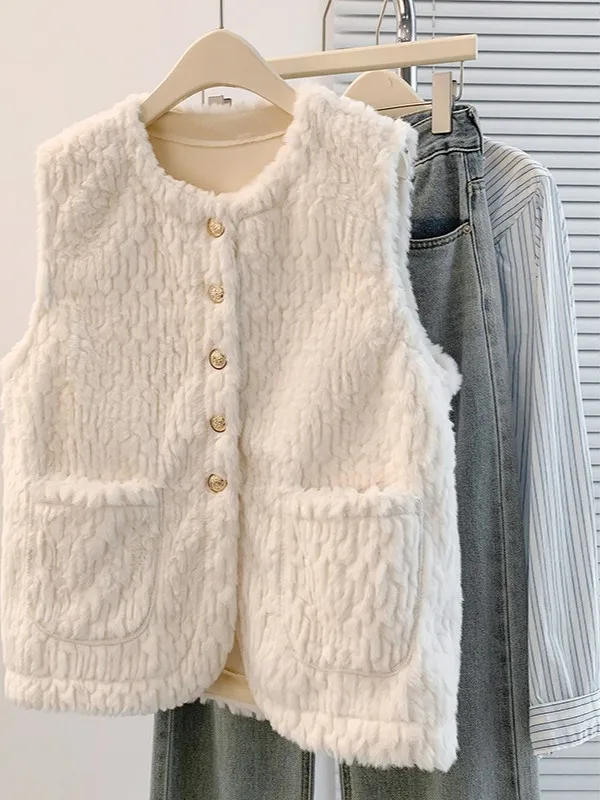 Lose leichte Warmthl Svel große rosa Weste Jaet Outlet Winter New Sle Faionable Damen Faion