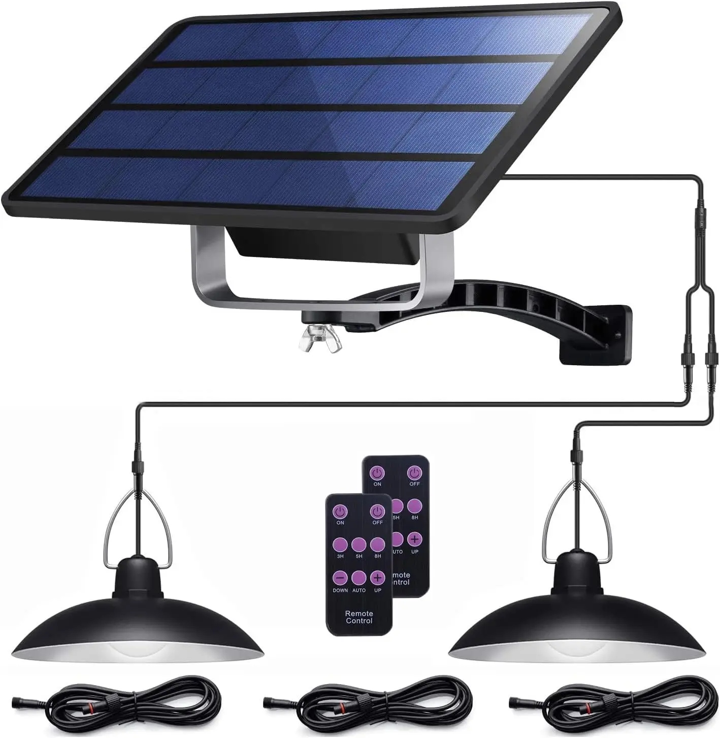 

Solar Pendant Lights Upgraded IP65 Waterproof Dusk to Dawn Auto Lamp with Remote for Outdoor Shed Barn Coop Tent