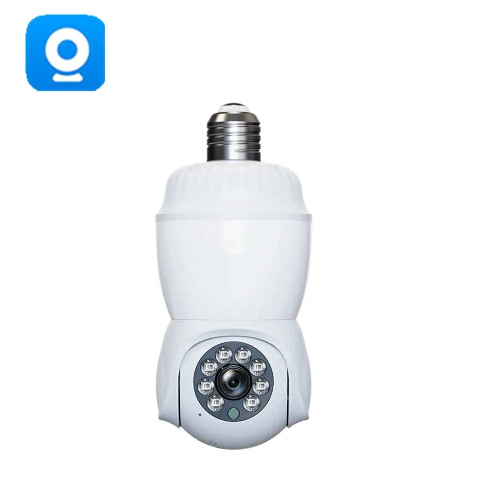2MP 1080P  V380 APP Nightlight E27  PTZ  IP Dome Camera IR Night Vision Motion Detection Home Security Alarm Baby Monitor