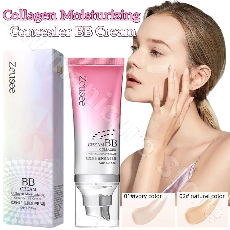 

Zeusee Zixi Коллагеновый увлажняющий консилер BB-крем Консилер Увлажняющий косметический восстанавливающий крем Изолирующий BB-крем 50 г