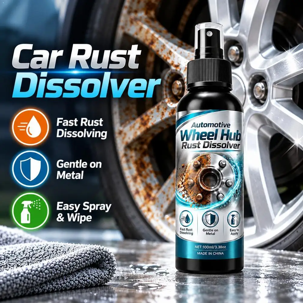 Fast Acting Car Wheel Hub Rust Remover Spray Quick Dissolve Rust Cleaner For Automotive Wheel Metal Parts ﻿