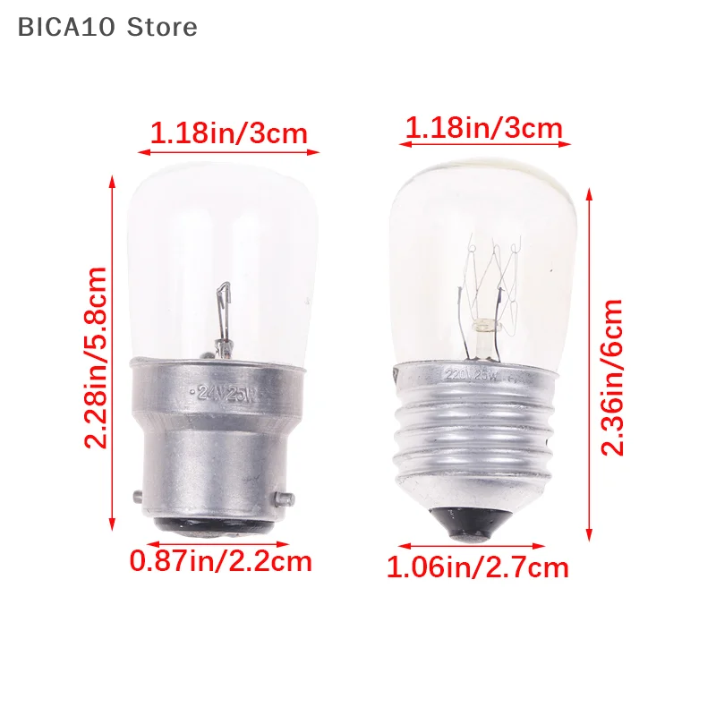 B22 Bayonet E27 Screw 12V/220V 15W 25W LED Filament Light Fridge Bulb Mini COB Lamp For Sewing Machine Range Hood