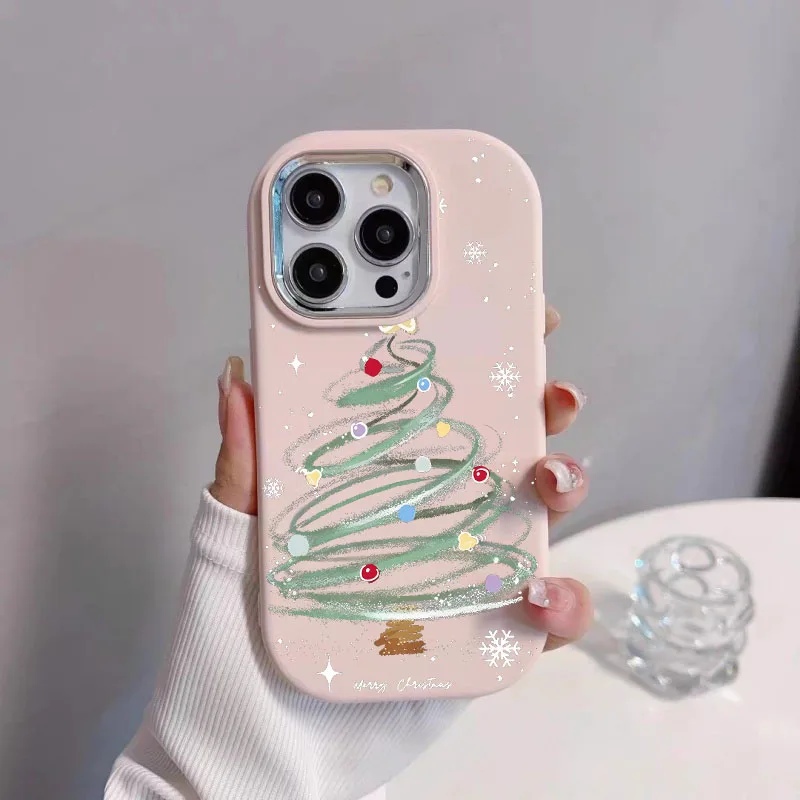 حافظة لهاتف هواوي نوفا 10 7 9 SE P30 Pro Honor 50 غطاء شجرة عيد ميلاد سعيد هدية طلاء السيليكون عدسة معدنية Fundas الكورية #3