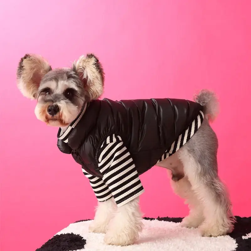 Pet Down Vest Winter Solid Color Jacket New Pet Sleeveless Vest Jacket ，Warm Dog Down Jacket Puppy Schnauzer Bichon Dog Clothes