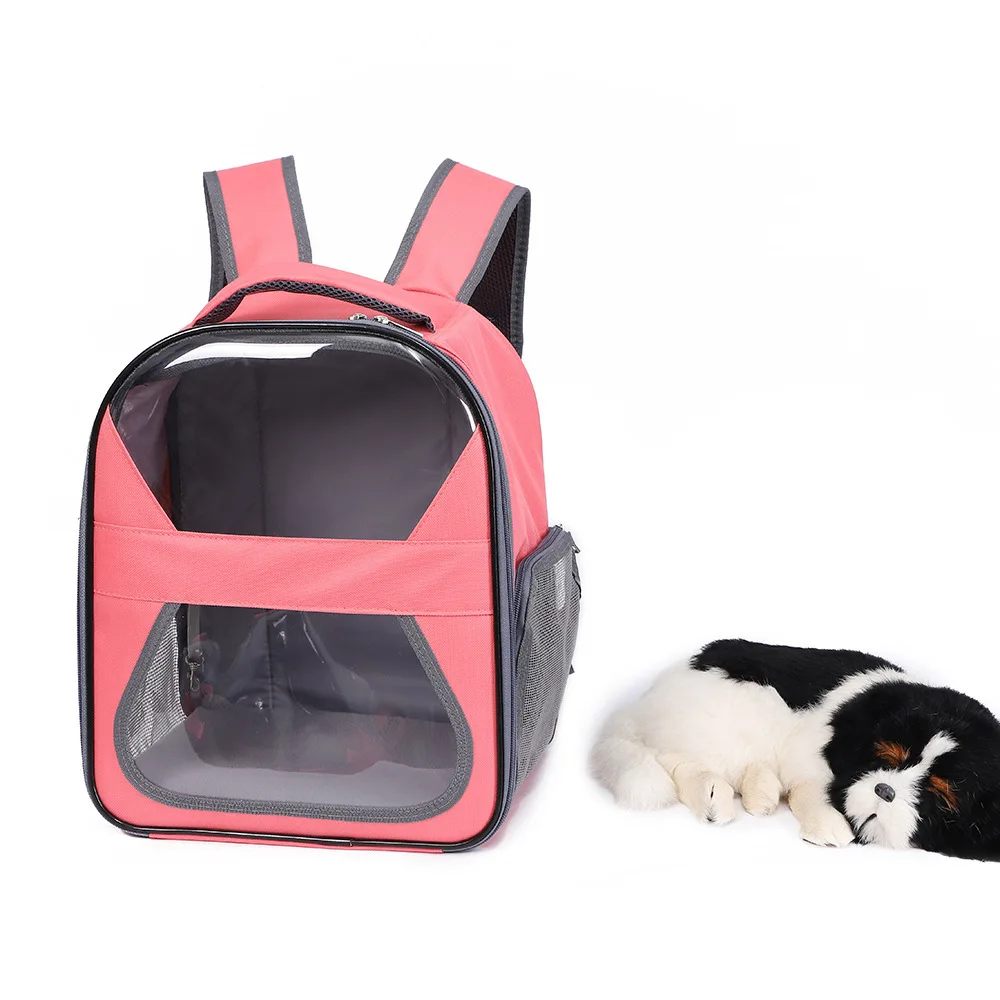 Pet Cat Carrier Backpack Breathable Portable Travel Backpack For Cat Dog Puppy Carrying Pet Supplies With Anti Breakaway Belt