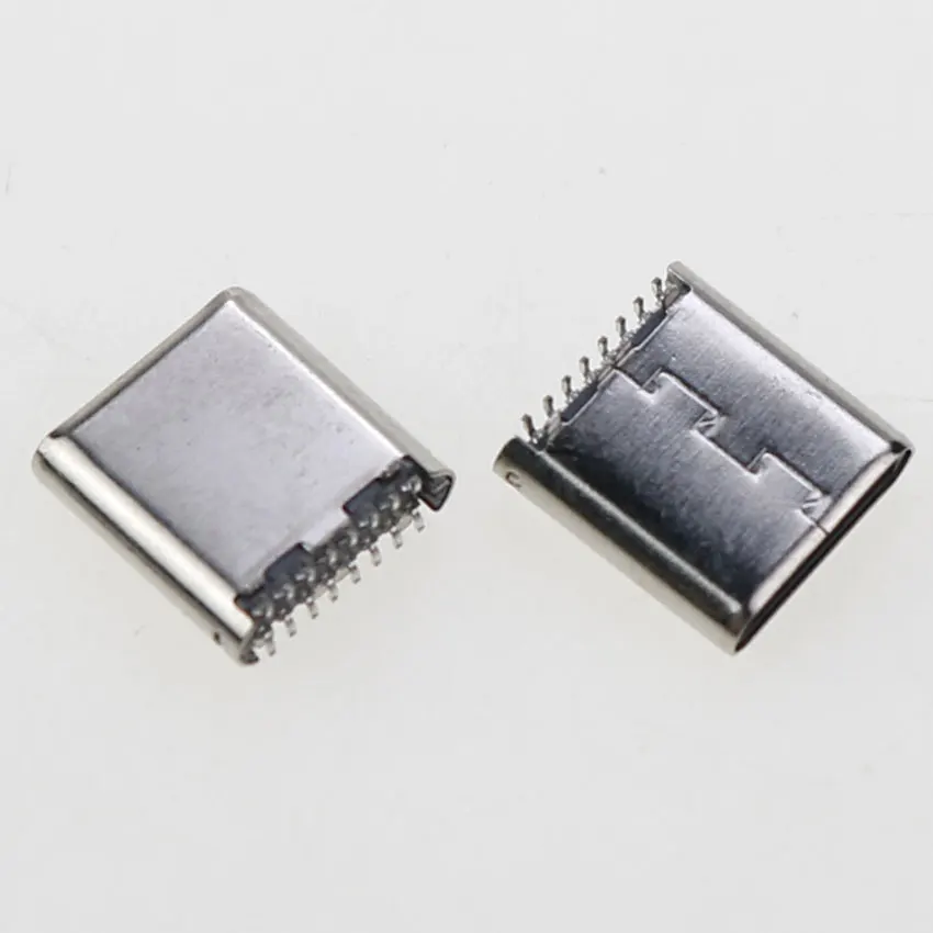 Cltgxdd 10pcs Type-C 16 Pin 16P Vertical Patch SMD USB C Data Tansfer Male Plug 180 Degree H8.5mm High Speed Connector