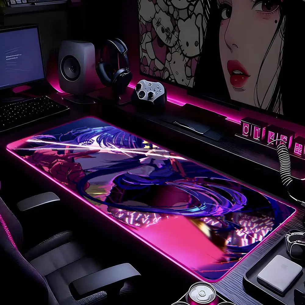 

Oshi No Ko Hoshino Ai Computer Mouse Pad Mousepad HD Printing Computer Gamers Locking Edge Non-slip RGB Mouse Pad XXL90x40cm Ke
