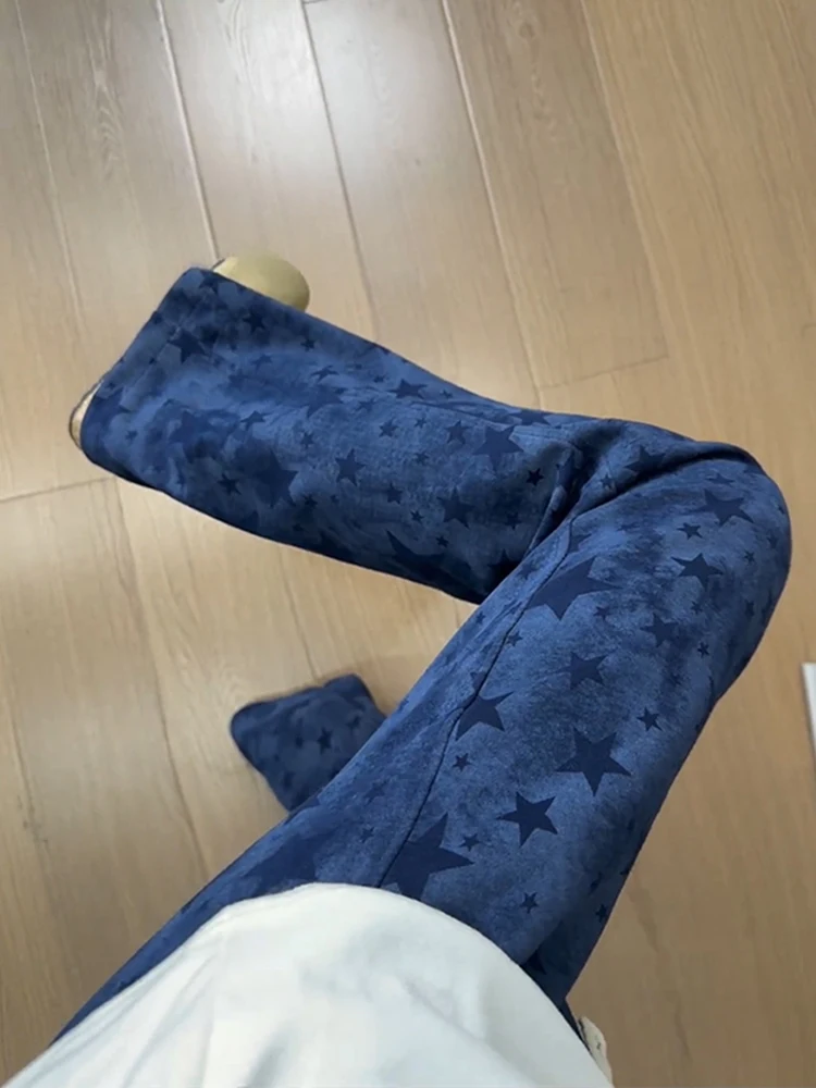 

Мужские джинсы-брюки с эффектом тай-дай, осенне-зимние, повседневные, прямого кроя, свободные, спортивные, удобные, длинные