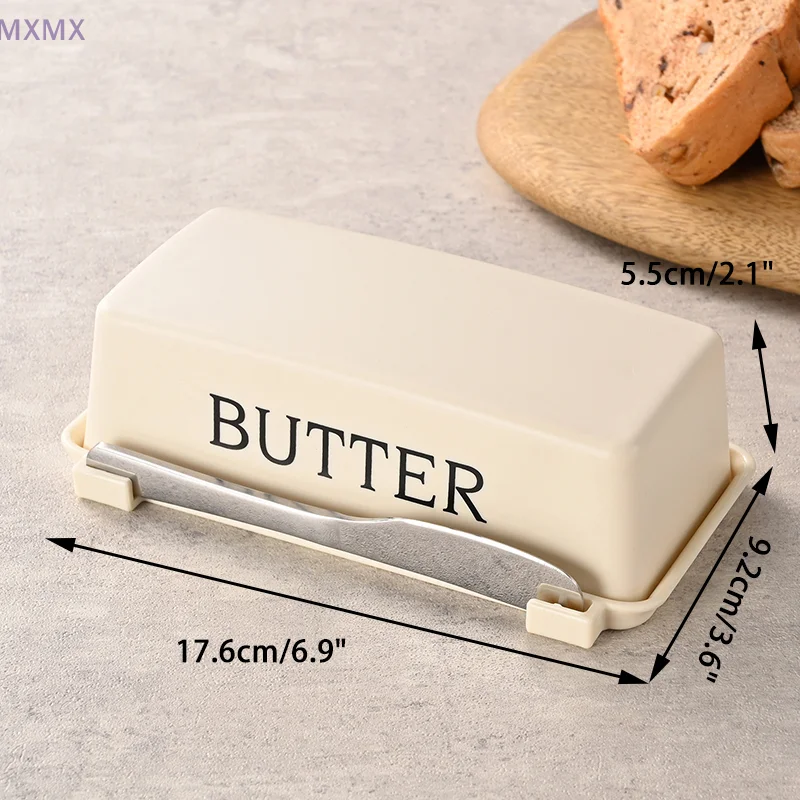 حاوية تخزين الزبدة مع سكين؛ علبة الجبن مع غطاء؛ حارس زبدة كونترتوب المطبخ للثلاجة #6