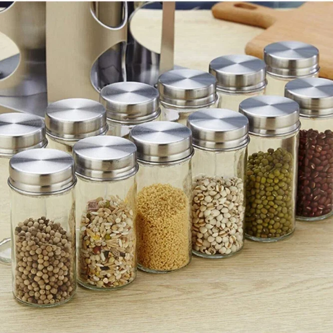 12 Spice Storage Racks With Rotatable Stand Multi-Function Food Storage Seasoning Rotating Box