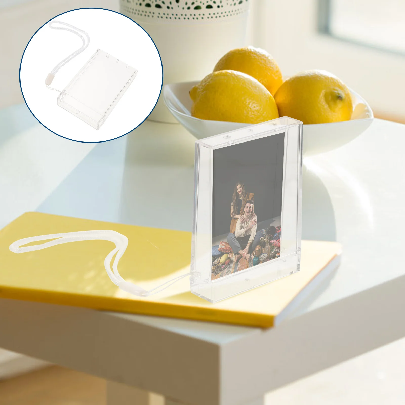 

2pcs Photo Storage Boxes Clear Plastic Cases For Photos Postcards Cards Multi-Functional Organizer Container Desktop