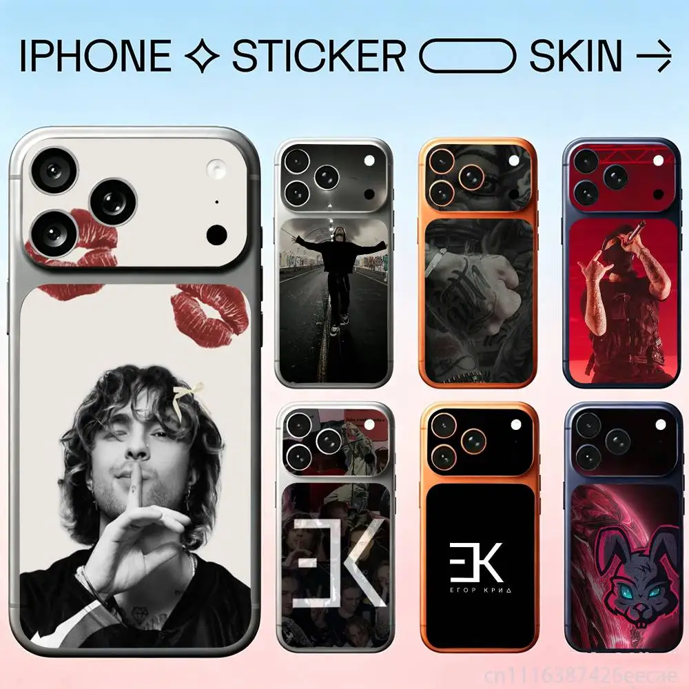 Singer E-Egor Kreed For Apple iPhone 17Pro,17Pro Max Battry Back Cover with Camera Decal Skin Rear Protective Sticker Film