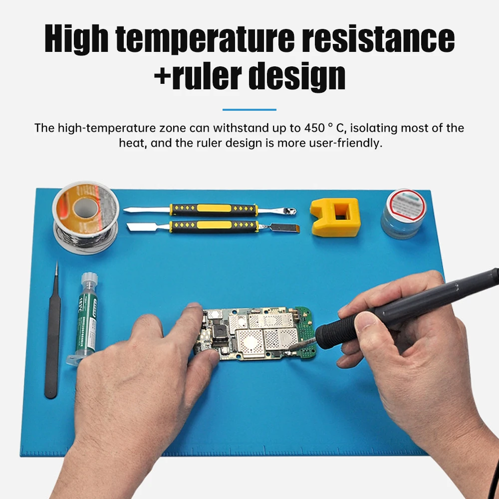 Repair Pad Insulation Heat-Resistant Soldering Station Silicon Soldering Mat Work Pad Desk Platform for BGA Soldering Station