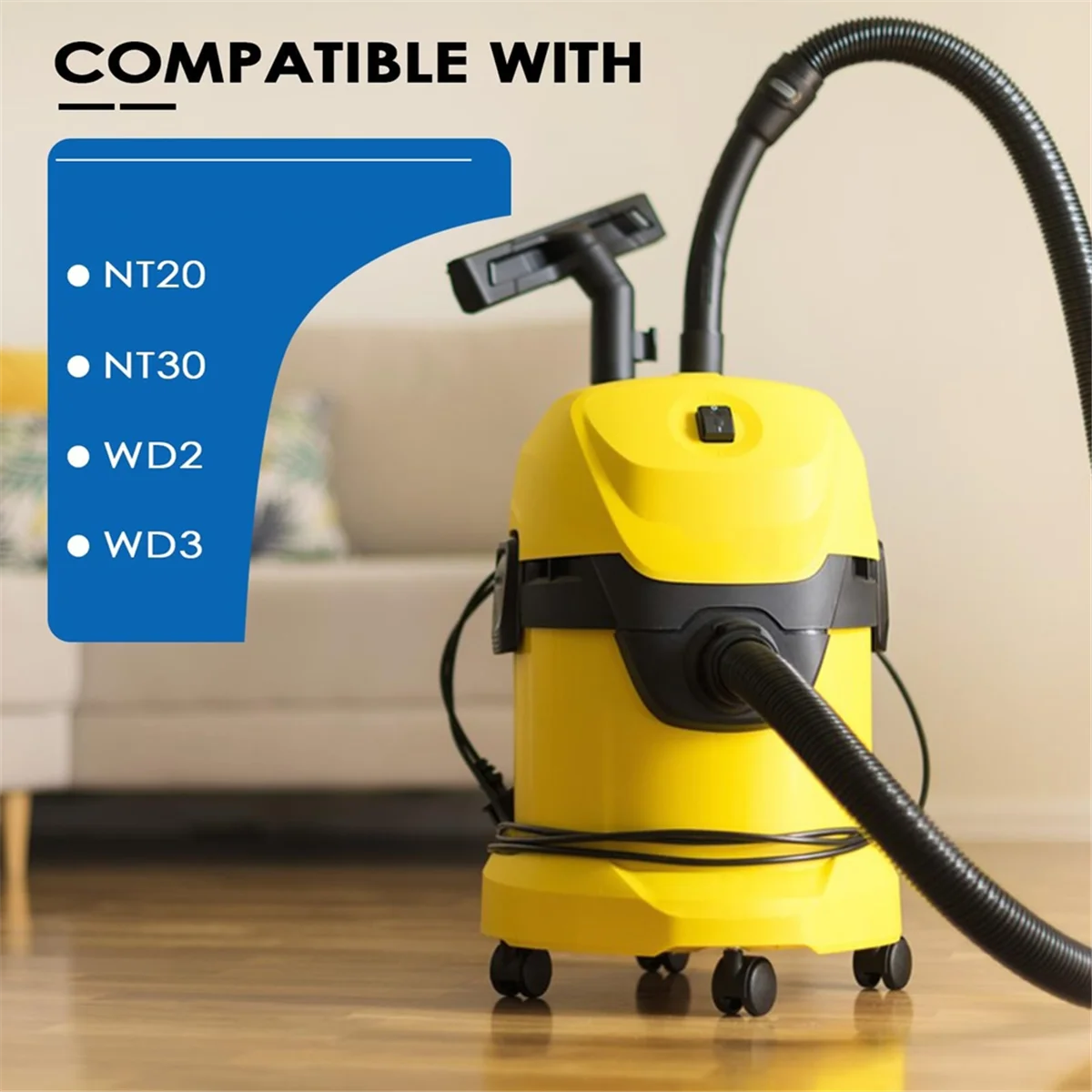 Комплект из 2 фильтров A20M, сменный фильтр, фильтр для пылесоса для WD3 Premium, WD2, WD3, WD3P, MV2, MV3