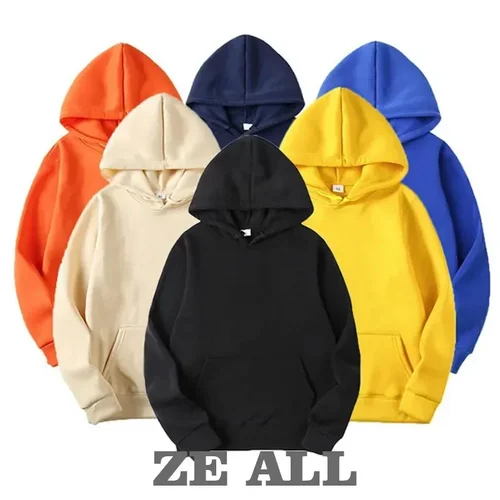 Fashionable Men’s Hoodie Casual Hoodie Pullover Solid Color Harajuku Sportswear Pullover Streetwear Men Clothing  Hoodie Bape  Best5