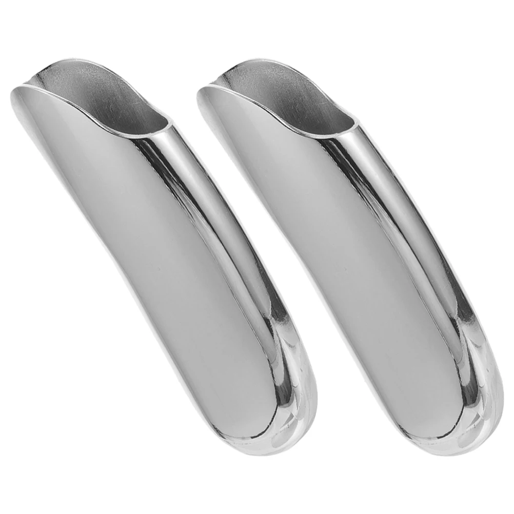 

2pcs Metal Lighter Sleeve Portable Protective Case Anti-Scratch Curved Design For Outdoor Use Durable Heavy Duty Cover For