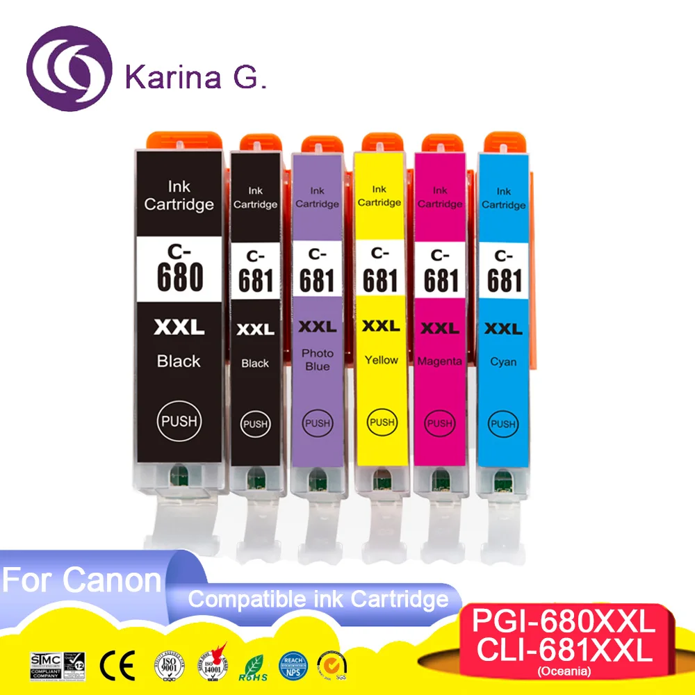 PGI 680 CLI 681 XXL 680XL 681XL PGI680 CLI681 PGI-680 CLI-681 Compatible Ink Cartridge for Canon PIXMA TS8160/TS8260/TS9160