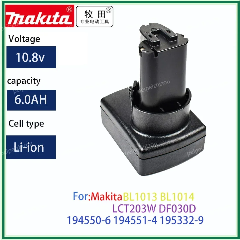 Turpow 10.8V BL1013 Battery 6000mAh  Makita BL1013 BL1014 BL1015 Li-ion Replace Power Tools Battery TD090D DF030D MUS052D