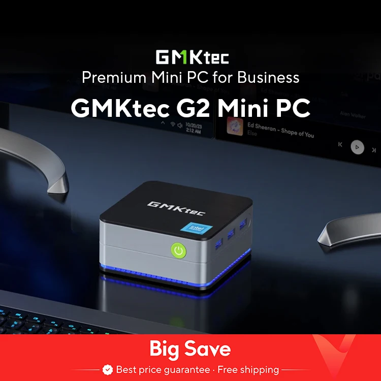 كمبيوتر GMKtec G2 Mini Windows 11 Pro Intel 12th Gen Alder Lake N100 Mini PC DDR5 12GB RAM 512GB ROM WiFi 6 BT5.2 كمبيوتر مكتبي