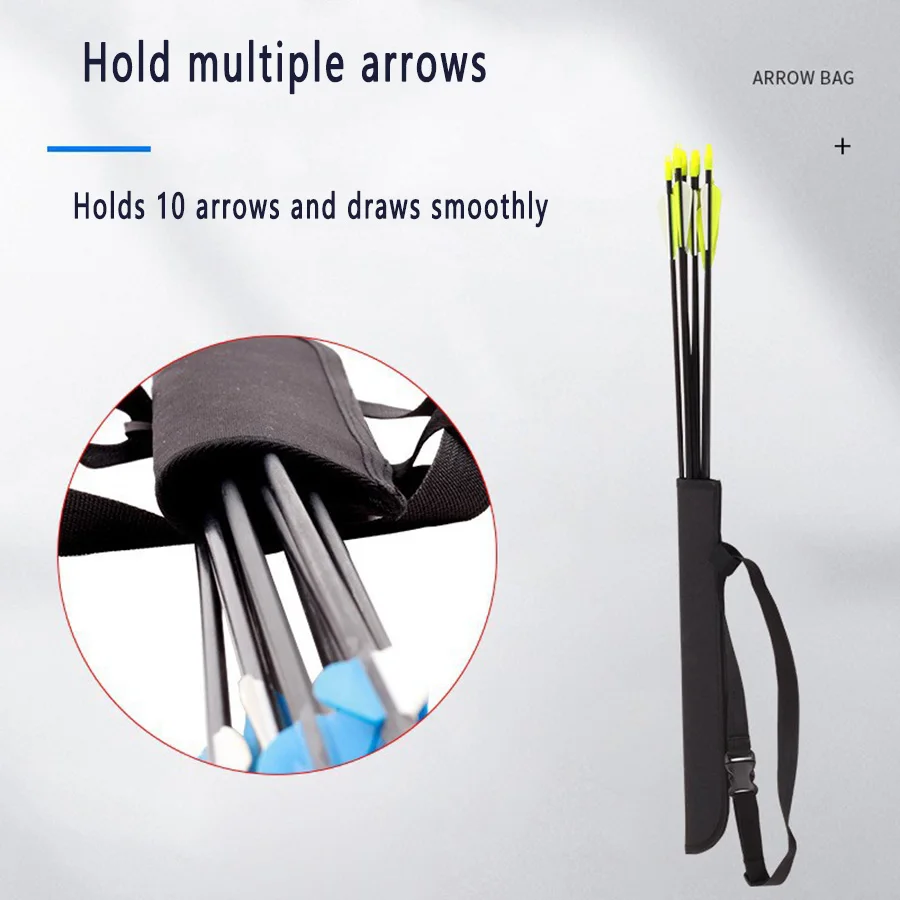 Archery Lightweight Back Arrow Compact Hip Arrows Bag Hanged for Target Shooting Hunting