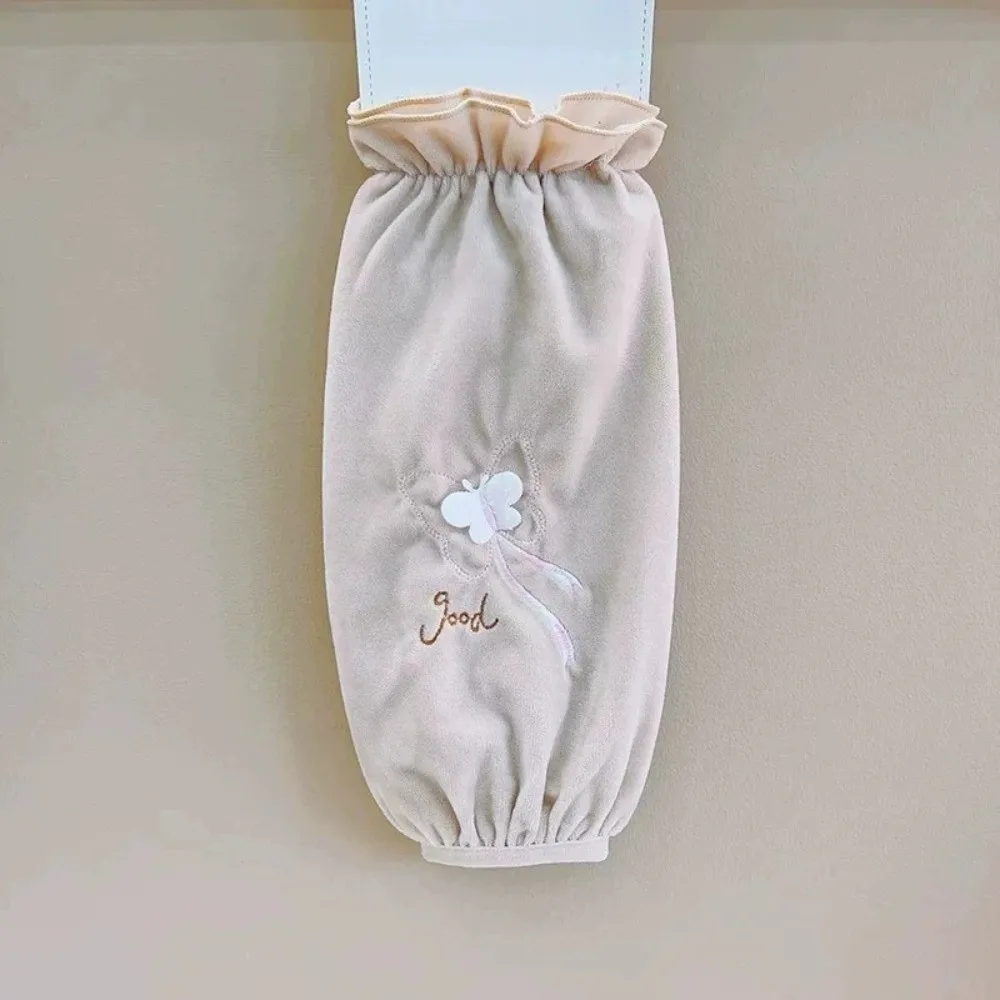 Crystal Velvet Sleeve Protector Long Length Butterfly Embroidery Arm Cuff Elastic Cuff Soft Sleeve Guard Daily Working
