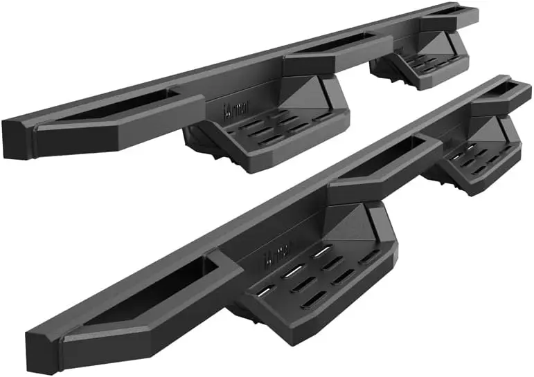 

For 99 - 16 Trucks, Stainless Steel 6.5in Side Bars in Chrome, Pocket Steps, Rocker Guard Function