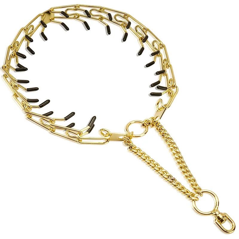 

Effective Pinch Dog Training Collar With Comfort Anti Pull Training Adjustable Multi-size Stainless Steel Pet Prong Choke Collar