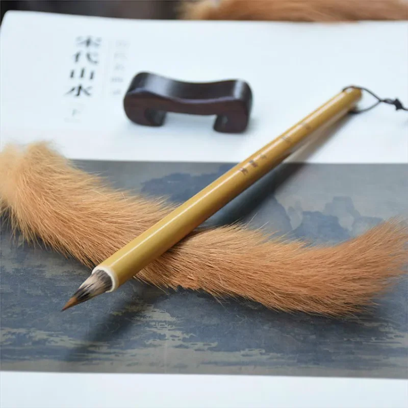 Rabbit Mixed Hair Chinese Calligraphy Brush Small Regular Script Copying Scriptures Writing Brush Meticulous Painting Fine Line
