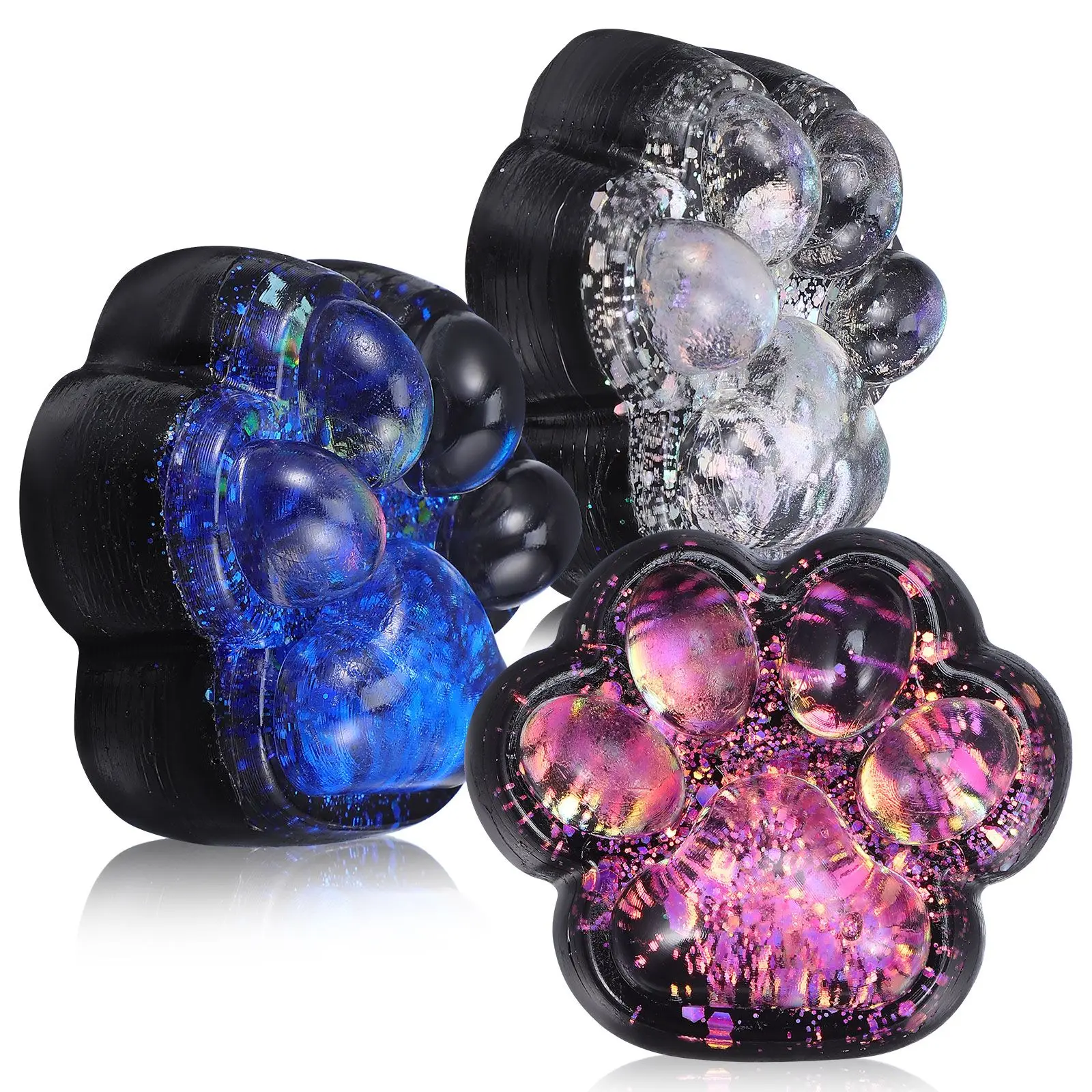 3 Pcs Squeeze Toys Jelly Stress Reliever Soft Funny Stretchy Toy Kids Adults Sensory Fidget Toy Squishy