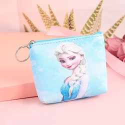 Disney Cartoon Frozen Series PU Coin Wallet, grande capacidade, armazenamento portátil, durável, escola moda, impressão, mudança, meninas