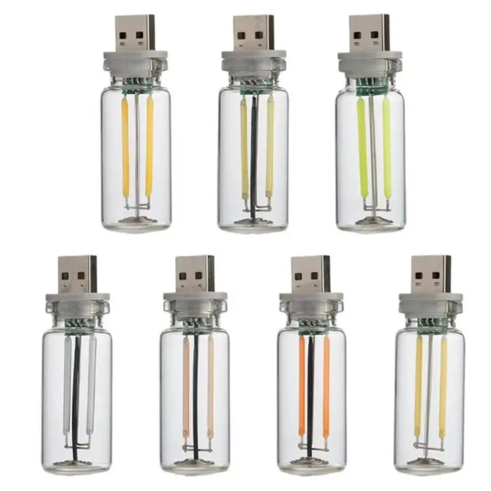 Portable DC 5V Car Night Light Touch Control Colorful USB Lamp Adjustable Filament Lamp Room Decor