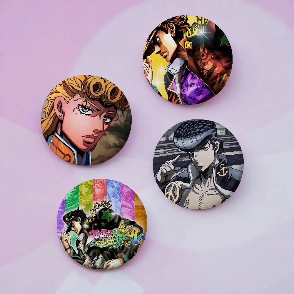 JoJo's Bizarre Adventure Brooches Stylish Ornament Pins Exquisite Round Badge Bag Accessories Jewelry Gifts
