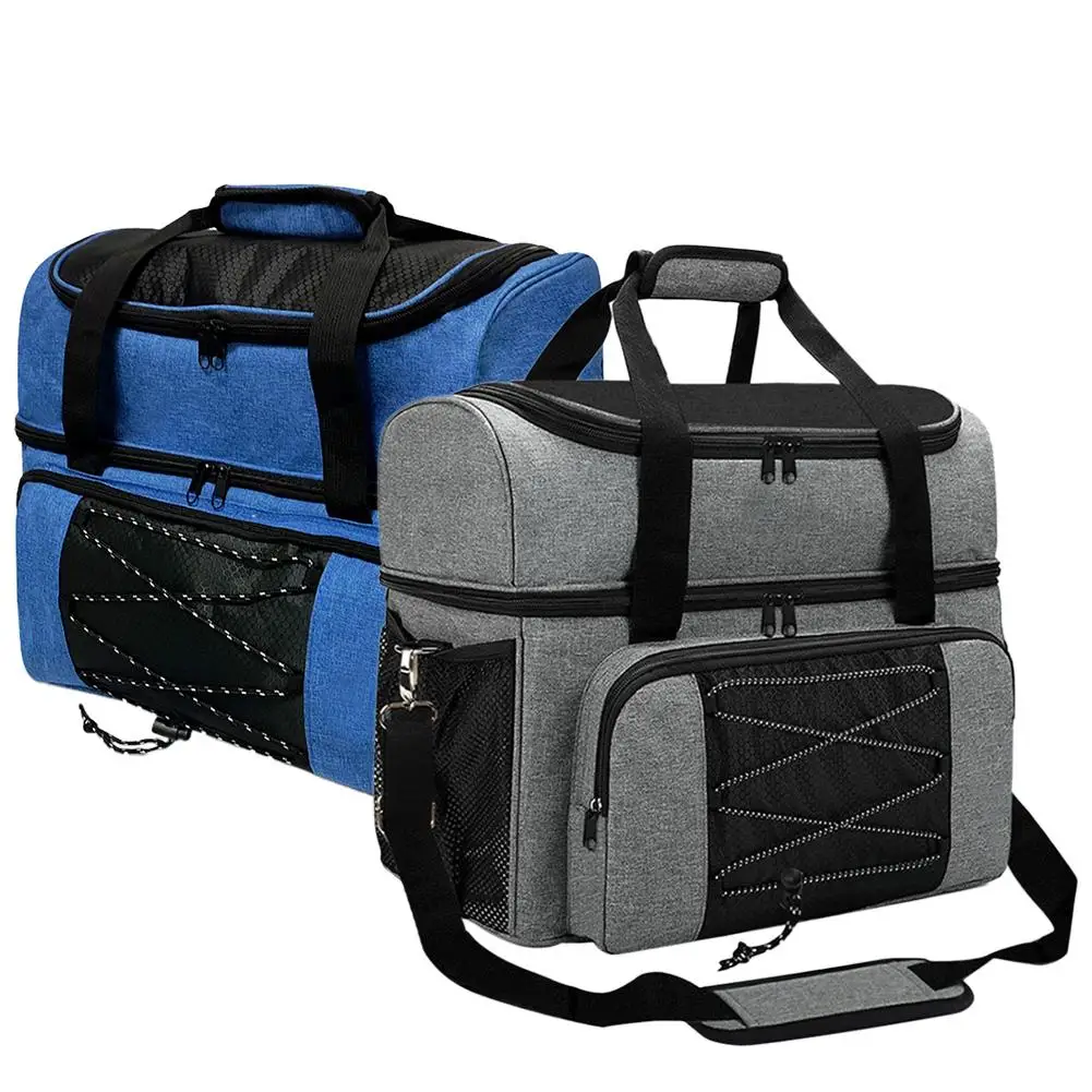 

Bowling Tote Bag Storage Bag For 2 Balls Bowling Tote With Padded Divider For 1 Pair Of Bowling Shoes Up To Mens 16