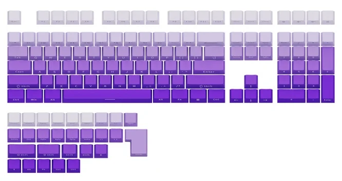 

Maximize Your RGB! OEM Height Pudding Keycaps, 100% PBT Material Non-Greasy, Thick Wall Design for Brighter LED