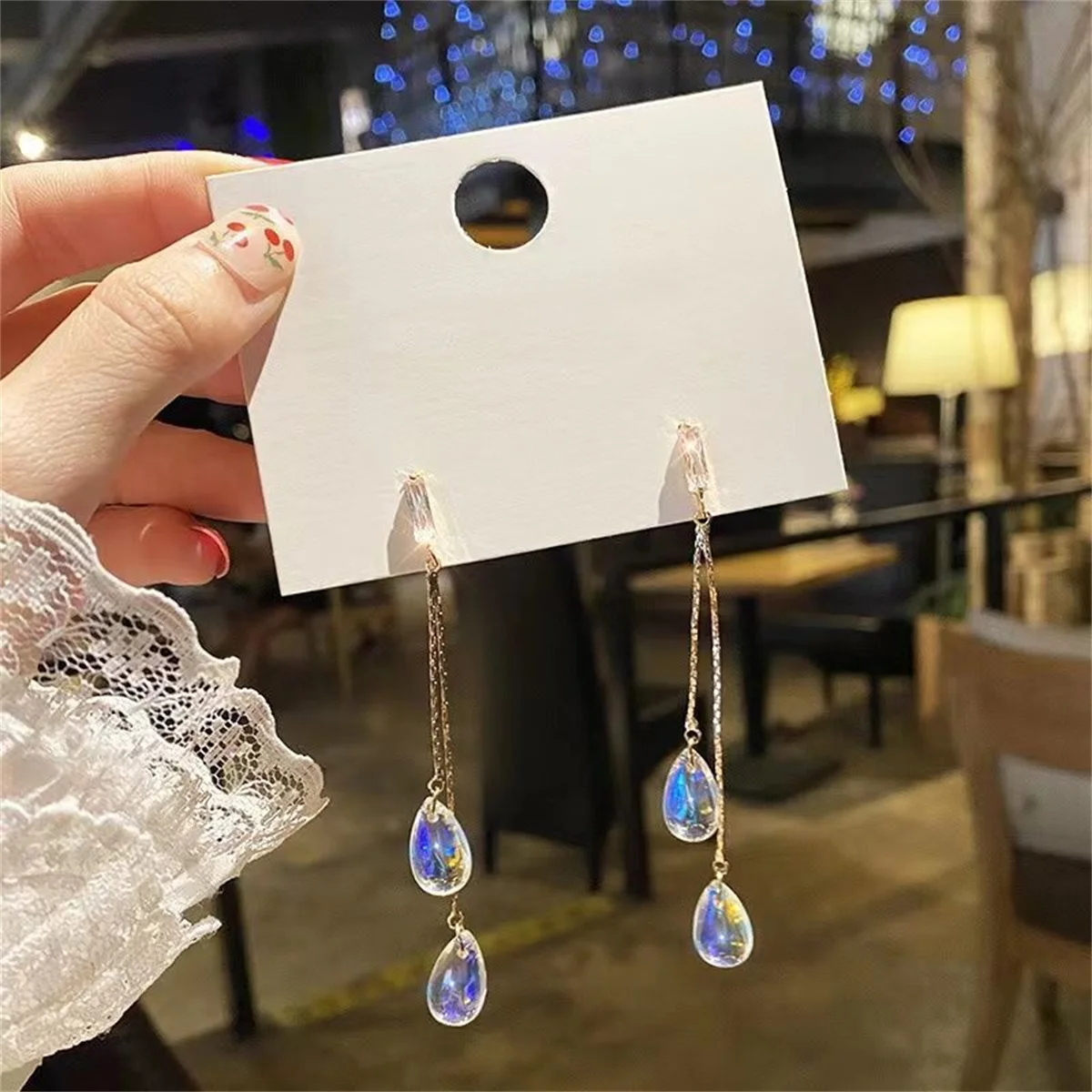 Trendy Zircon Waterdrop Shaped Drop Earrings For Women Girls Luxury Crystal Teardrop Dangle Earring Bridal Wedding Party Jewelry