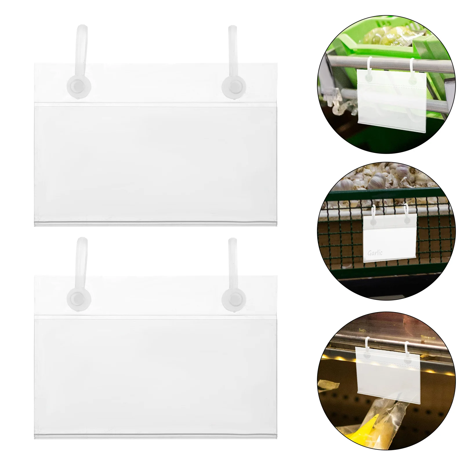 Price Tag Label Holder Display Shelf Shelves Merchandise Sign Accessories Pvc Labels