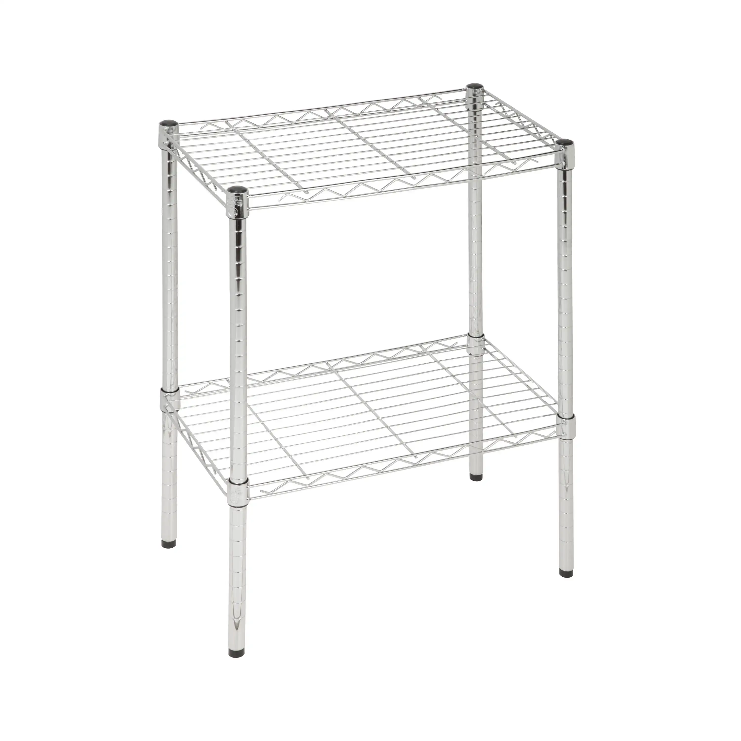 

Honey-Can-Do 2-Tier Steel Adjustable Storage Shelves, Chrome, Holds up to 250 lb per shelf