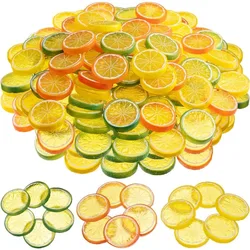 6 Pcs Simulation Fruit Lemon Slices Decor Decorative Fake Fruit Slices Faux Lemon Decorations for Home Plastic Fruit Model