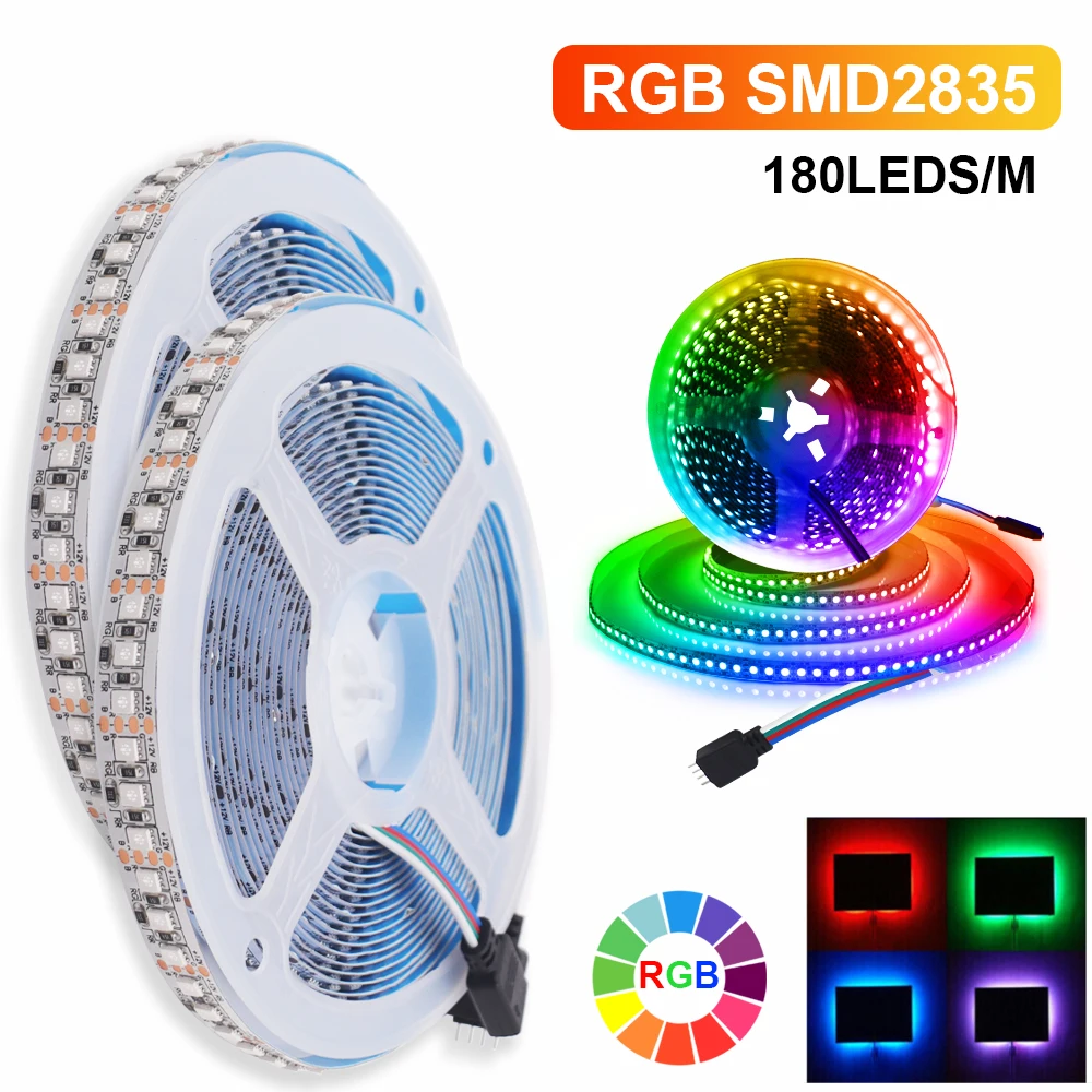 5M RGB LED Strip TV Backlight 12V SMD3535 Waterproof LED Tape 60 120 180Leds/m Flexible Ribbon Diode Luces Led for Room Decor