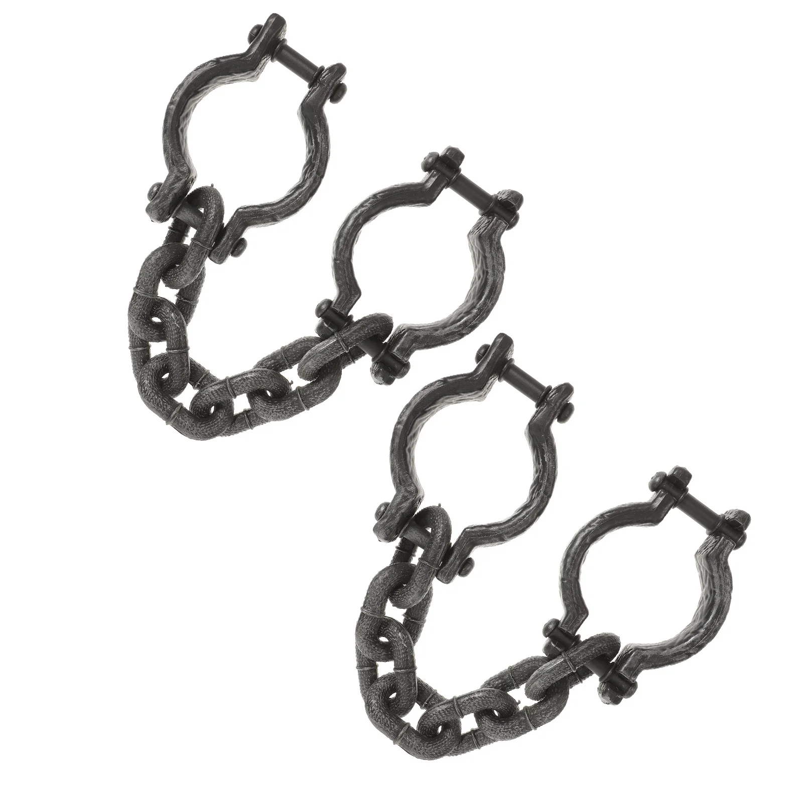 2 قطعة سلاسل زينة الهالوين وصلات سلسلة بلاستيكية خفيفة الوزن للمنزل المسكون زي السجن دعائم تنكرية مزيفة #1