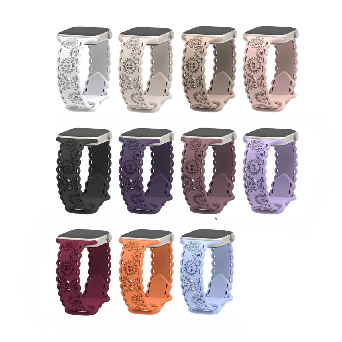 Watch Band For Iwatch 42/44/45/49mm 38/40/41mm Silicone Sports Fashion Watch Strap For Watch Series Ultra2 Se 9/8/7/6/5/4/3/2/1_voghion.com